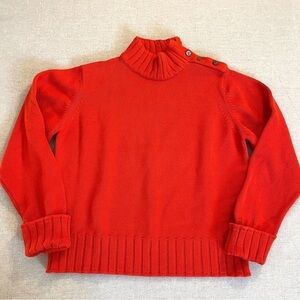 Parkhurst Vintage Chunky Knit Mockneck Sweater Red